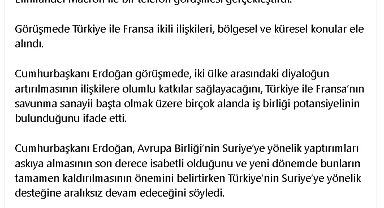 Cumhurbaşkanı Erdoğan, Fransız mevkidaşı Macron ile görüştü