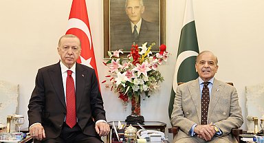 Cumhurbaşkanı Erdoğan, Pakistan Başbakanı Şerif'le görüştü