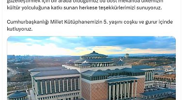 Cumhurbaşkanlığı Millet Kütüphanesi, 5 yılda 6 milyon 659 bin ziyaretçi ağırladı
