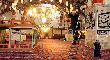 Edirne'de camilerde ramazan hazırlığı