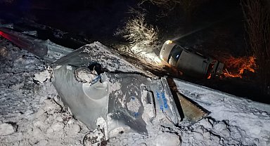 Elazığ'da hafif ticari araç şarampole yuvarlandı: 1 ölü, 1 yaralı