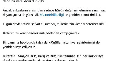 Emine Erdoğan, 6 Şubat depremlerinde hayatını kaybedenleri andı