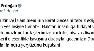 Emine Erdoğan, Berat Kandili'ni kutladı