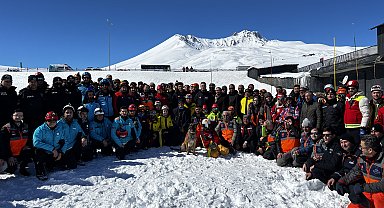 Erciyes'te 152 personelin katılımıyla çığ tatbikatı