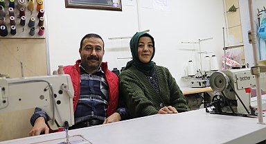 Fabrikada çalışan terzi çift, kendi işlerinin patronu oldu