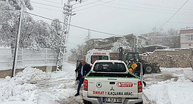 Gaziantep'te 3 hastaya kardan kapanan yolların açılması ile ulaşıldı