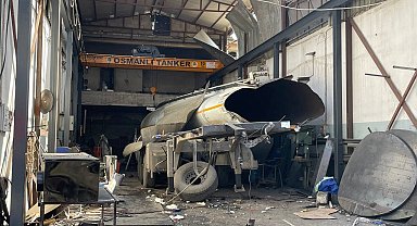 Gaziantep'te, bakımı yapılan akaryakıt tankerinde patlama: 2 ölü, 3 yaralı