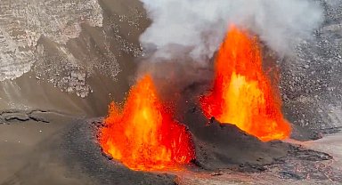Hawaii'de Kilauea Yanardağı yeniden lav püskürttü