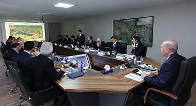 İstanbul- Cumhurbaşkanı Erdoğan, Başakşehir-Nakkaştepe Otoyolu şantiyesini ziyaret etti