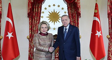 İstanbul- Cumhurbaşkanı Erdoğan, Rusya Federasyon Konseyi Başkanı'nı kabul etti