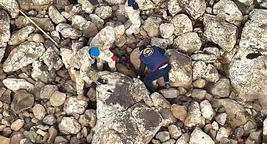 Jandarma, taşların arasını didik didik aradı; silah ve mühimmat bulundu