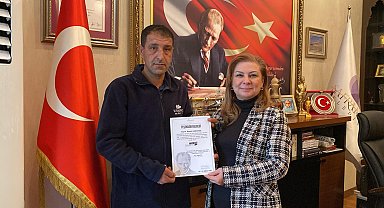 Karabük'te temizlik işçisinin Atatürk hassasiyeti