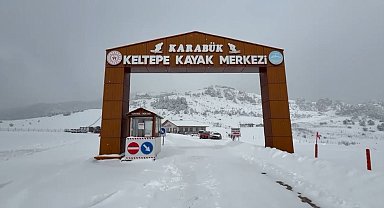 Karabük'ün yüksek kesimlerinde kar yağışı