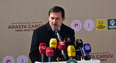 Karatay'da 'Arasta' çarşısının temeli törenle atıldı