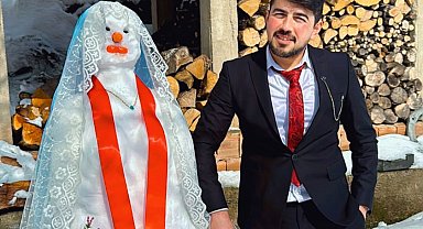 Kardan geline düğün yaptı