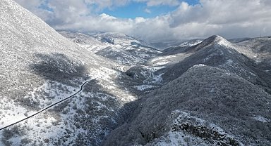 Küre Dağları Milli Parkı'nda kar güzelliği