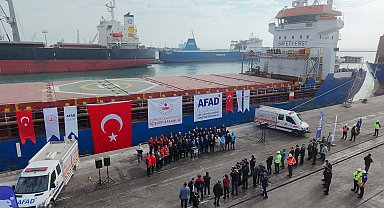 Mersin'den Gazze'ye 15'inci 'İyilik Gemisi' yola çıktı