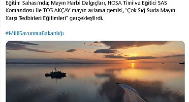 MSB: Karadeniz'e dökülen mayınların temizlenmesine yönelik eğitim gerçekleştirildi