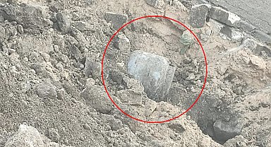 Nusaybin'de, altyapı çalışmasında patlayıcı dolu mutfak tüpü bulundu