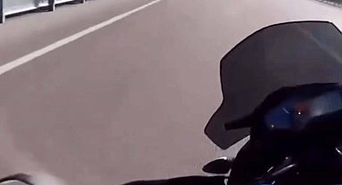 Polis memurunun hayatını kaybettiği motosiklet kazası kask kamerasında