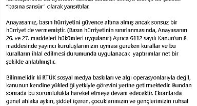 RTÜK Başkanı Şahin'den 'basına sansür' iddialarına yanıt