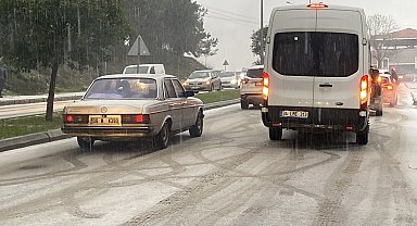 Samsun'da kar yağışı