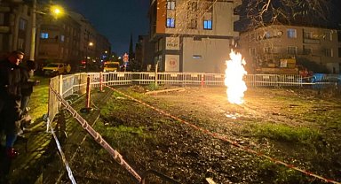 Sondaj sırasında ortaya çıkan metan gazı alev aldı