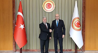 TBMM Başkanı Kurtulmuş, eski Kuzey Makedonya Cumhurbaşkanı İvanov ile bir araya geldi