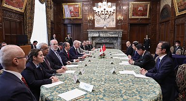 TBMM Başkanı Kurtulmuş, Tokyo'da Japonya Danışma Meclisi Başkanı Sekiguchi ile görüştü