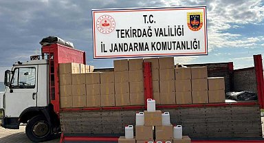 Tekirdağ'da 5 bin litre etil alkol ele geçirildi; 4 gözaltı