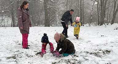 Tekirdağ'da karda piknik