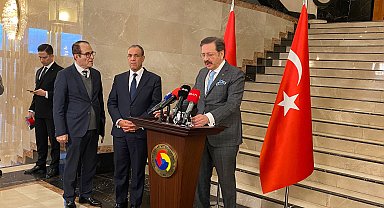 TOBB Başkanı Hisarcıklıoğlu, Mısır Dışişleri Bakanı Abdulati ile görüştü