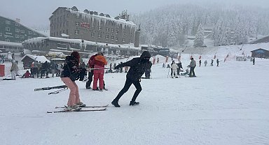 Uludağ'da hafta sonu yoğunluğu