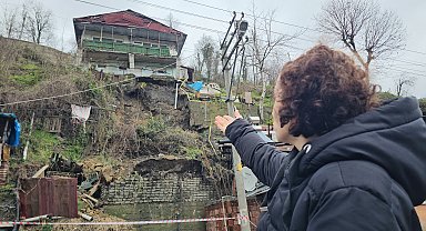 Zonguldak'ta heyelan: 3 ev tahliye edildi