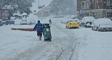 Zonguldak'ta kar yağışı, 252 köy yolu ulaşıma kapandı