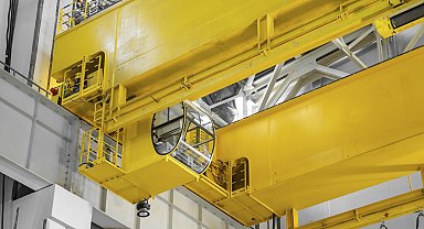 Akkuyu NGS'nin 2'nci Güç Ünitesi'nin makine dairesine ait ana köprülü vinç devreye alındı