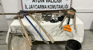 Aydın'da kaçak kazıya suçüstü; 8 gözaltı