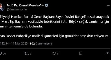 Bahçeli'den Bakan Memişoğlu'na tebrik telefonu