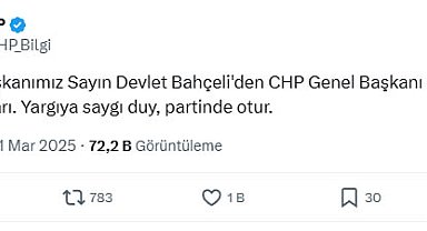 Bahçeli'den Özel'e: Yargıya saygı duy