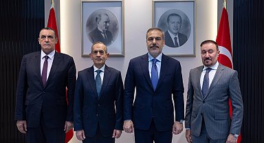 Bakan Fidan, Irak Türkmen Cephesi Başkanı Turan'ı kabul etti