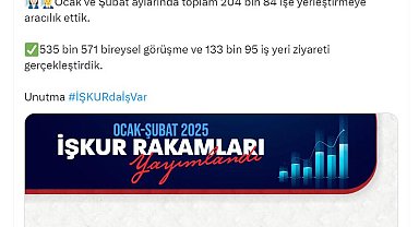 Bakan Işıkhan: Ocak ve şubatta 204 bin işe yerleştirmeye aracılık ettik