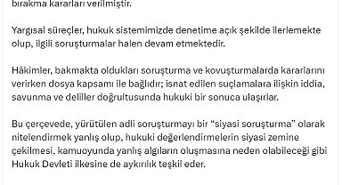 Bakan Tunç: Adli soruşturmayı bir 'siyasi soruşturma' olarak nitelendirmek yanlış