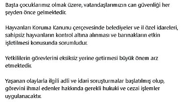Bakan Tunç'tan 'sahipsiz hayvan' açıklaması