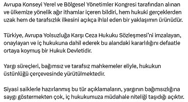Bakan Tunç'tan, Avrupa Konseyi bildirisine tepki