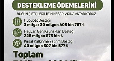 Bakan Yumaklı: 3,2 milyar lira tarımsal destekleme ödemesini hesaplara aktarıyoruz