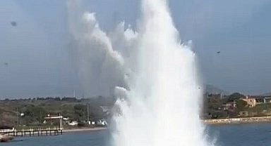 Çanakkale'de denizde bulunan mayın imha edildi