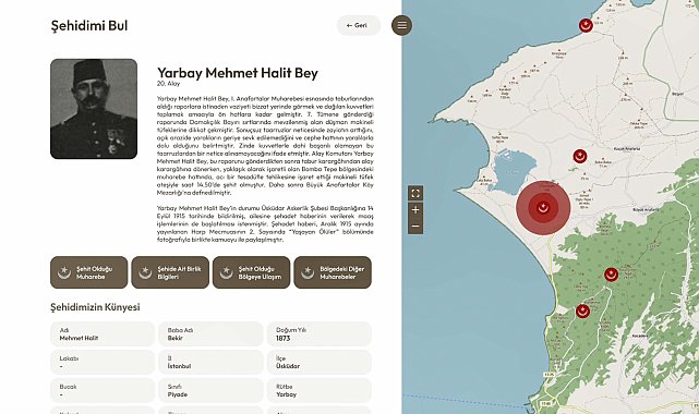 Çanakkale'de yaşanan kahramanlıklar 'Şehit Bilgi Kapısı' projesi ile vatandaşlarla buluşturulacak