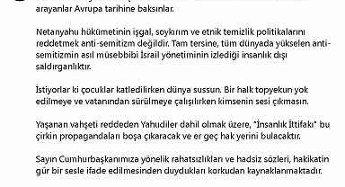 Cevdet Yılmaz: Anti-semitizm arayanlar Avrupa tarihine baksınlar