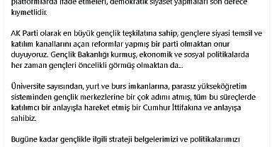 Cevdet Yılmaz: Gençlerin siyasete katılımı, sokak terörü ile karıştırılmamalı