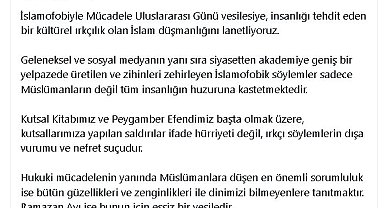Cevdet Yılmaz: Kültürel ırkçılık olan İslam düşmanlığını lanetliyoruz